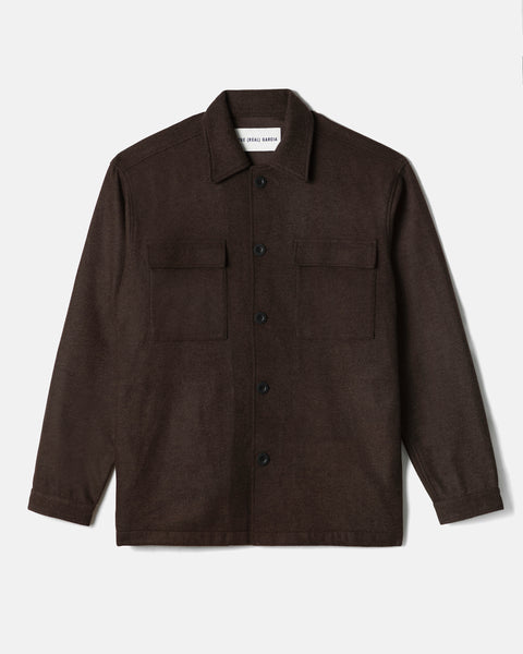 THE WOOL SHIRT JACKET BROWN